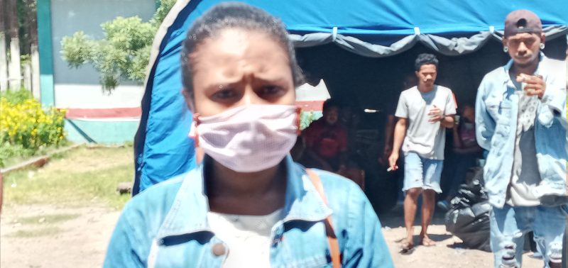 Elisabeth Afilanti Lodang, warga Kecamatan Doreng, eks penumpang KM Lambelu