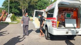 Stephen tiba di lokasi karantina di Kantor Dinas Kebudayaan dan Pariwiasata Kabupaten Sikka, Senin (27/4)