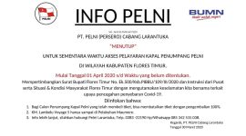 Info Pelni Larantuka terkait penutupan sementara pelayaran kapal Pelni ke Pelabuhan Larantuka (foto: istimewa)