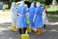 Suasana pemgambilan rapid test di Gedung SCC, Sabtu (11/4) pagi