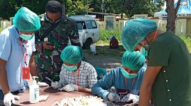 Relawan sedang mencatag data pelaku perjalanan beberapa waktu lalu
