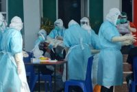 Suasana pengambilan swab Klaster Gowa dan Klaster Magetan beberapa waktu lalu di Gedung SCC