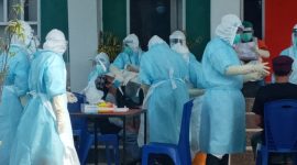 Suasana pengambilan swab Klaster Gowa dan Klaster Magetan beberapa waktu lalu di Gedung SCC