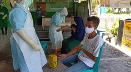 Suasana rapid test di wilayah kepulauan, Minggu (3/5)
