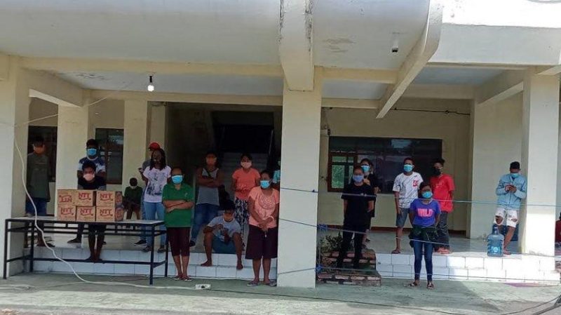 Suasana di lokasi karantina terpusat di Kantor Dinas Budpar Sikka beberapa waktu lalu