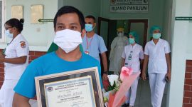 Rudini, warga Desa Pemana yang dinyatakan sembuh virus corona