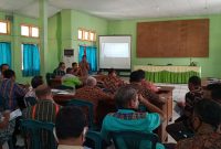 Suasana rapat koordinasi pencegahan penyakit babi di Aula Kantor Dinas Pertanian, Selasa (14/7)