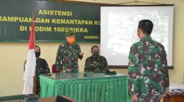 Kegiatan Asistensi Kemampuan dan Kemantapan bagi prajurit Kodim Sikka, Selasa (21/7) (foto: istimewa)