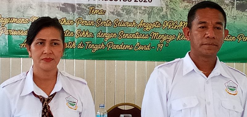 Ketua dan Sekretaris Caretaker Organda Sikka Martinus Wodon dan Emilia Ketut Widiyani