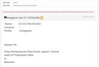 Surat sanggahan CV Cataluna