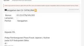 Surat sanggahan CV Cataluna
