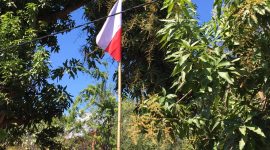 Bendera merah putih dipasang terbalik di Tanaduen Kecamatan Kangae (foto: istimewa)