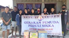 GPPS pose bersama sebelum menyalurkan bansos kepada warga kurang mampu, Senin (17/8) (foto: istimewa)