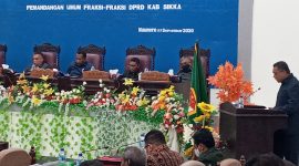 Sekretaris Fraksi Partai Gerindra menyampaikan pemandangan umum fraksi, Rabu (2/9) malam
