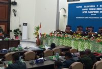 Suasana paripurna pemandangan umum fraksi, Rabu (2/9)