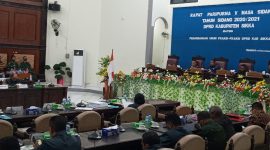 Suasana paripurna pemandangan umum fraksi, Rabu (2/9)