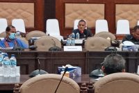 Anggota Badan Anggaran Fraksi PDIP Benediktus Lukas Raja sedang memberikan pendapat, Kamis (10/9)