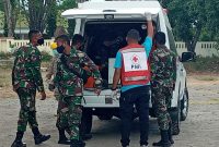 Evakuasi tentara yang positip corona ke Gedung SCC, Kamis (24/9)