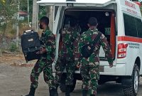 Evakuasi tentara yang positip Covid-19, Kamis (24/9) siang