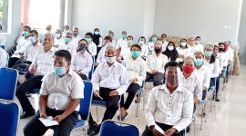 Peserta SKB CPNSD Kabupaten Sikka sedang berada di ruang sterilisasi, Selasa (29/9)