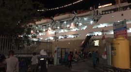 KM Lambelu bersandar di Pelabuhan Laurens Say Maumere, Minggu (6/9) malam (foto: istimewa)