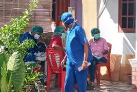 Suasana di rumah warga yang terpapar positip corona, Kamis (1/10)