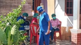 Suasana di rumah warga yang terpapar positip corona, Kamis (1/10)
