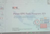 Materi Direktorat Penelitian dan Pengembangan KPK pada Workshop Media, Kamis (22/10)