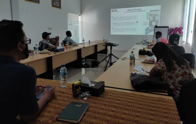 Suasana webinar Workshop Media di Kantor BPJS Kesehatan Maumere, Kamis (22/10)