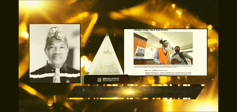 Stefi Thenu, wartawan beritasatu.com, pemenang pertama Lomba Jurnalistik BPJS Kesehatan  kategori media online