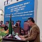Bupati Sikka memberikan sambutan pada sidang penetapan APBD 2021, Senin (14/12) (foto: istimewa)