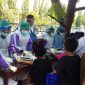 Suasana pelaksanaan rapid test bagi pengungsi Gunung Ile Lewotolok, Sabtu (5/12) (foto: istimewa)