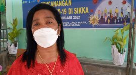 Kepala UPT Puskesmas Wolomarang Maria Apriana Nona Pehan