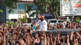 Presiden Jokowi disambut hangat di Kota Maumere, Selasa (23/2)