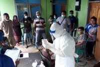 Suasana rapid antigen paskah kunjungan kerja Presiden Jokowi (foto: istimewa)