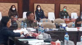 Baharudin saat menyampaikan pendapat saat sidang paripurna, Jumat (26/3) malam