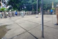 Bupati Sikka memimpin apel di Kantor Satpol PP dan Damkar, Senin (29/3) (foto: istimewa)