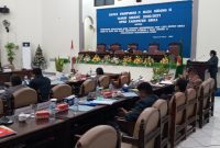 Suasana sidang paripurna penutupan LKPJ Akhir TA 2020, Rabu (31/3) malam