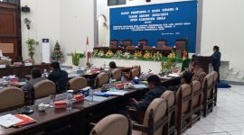 Suasana sidang paripurna penutupan LKPJ Akhir TA 2020, Rabu (31/3) malam