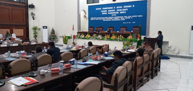 Suasana sidang paripurna penutupan LKPJ Akhir TA 2020, Rabu (31/3) malam