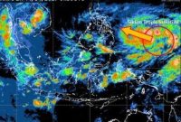 Peta pergerakan siklon tropis surigae (foto: istimewa)