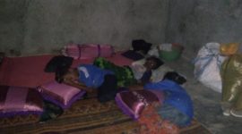 Suasana di lokasi pengungsian di Desa Semparong, Sabtu (3/4) (foto: istimewa)