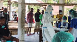 Suasana rapid massal di Pasar Lekebai, Selasa (20/4) (foto: istimewa)