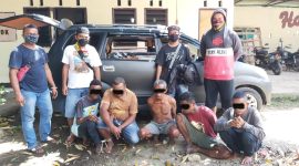 Polisi meringkus 5 terduga spesialis pembobol kios, Minggu (25/4)