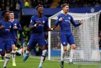 Pemain Chelsea merayakan gol yang dicetak Timo Werner saat menghadapi Real Madrid dalam laga leg kedua semifinal Liga Champions, Kamis (6/5) dinihari WIB (foto: istimewa)