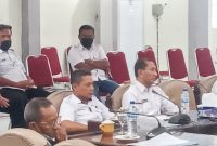 Sekda Sikka Adrianus Firminus Parera pada Rapat Kerja bersama Banggar DPRD Sikka, Rabu (9/6)