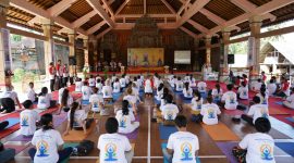 Kegiatan meditasi diberi pada IBMF 2019 sebelum pandemi (foto: istimewa)