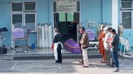 Tiga peti jenazah yang disiapkan untuk 3 jenazah yang meninggal akibat Covid, Senin (5/7)