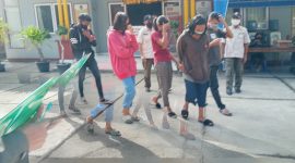 Enam remaja yang diamankan SatPol PP, Rabu (28/7) pagi