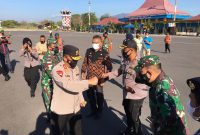 Rombongan petinggi TNI Polri tiba di Bandara Frans Seda Maumere,.Selasa (27/7)